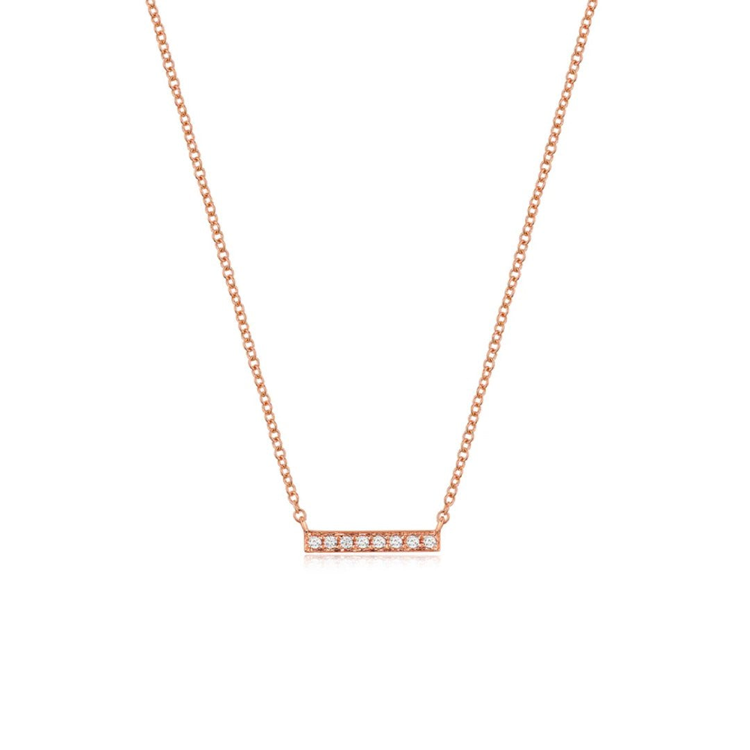 0.06 ctw Diamond Bar Necklace