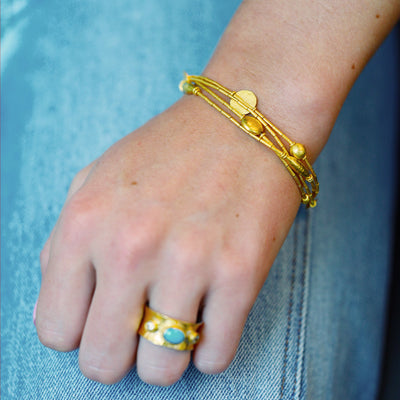 Multi-Bead & Disc Bracelet