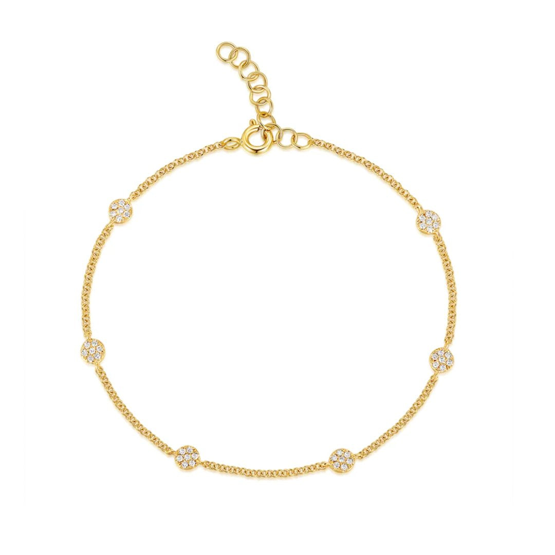 0.13 ctw Diamond Disc Bracelet