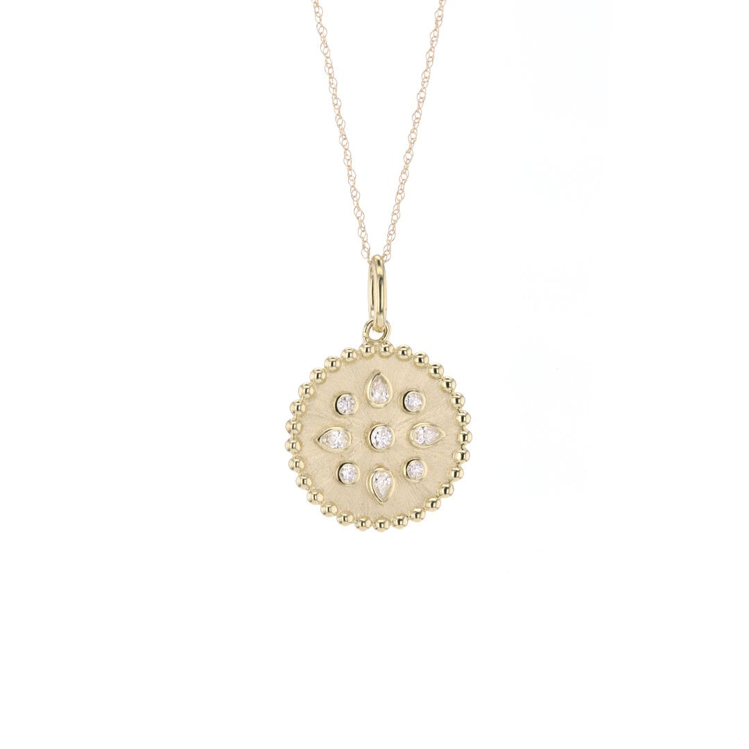 18" 0.35 ctw Diamond Round Disc Necklace