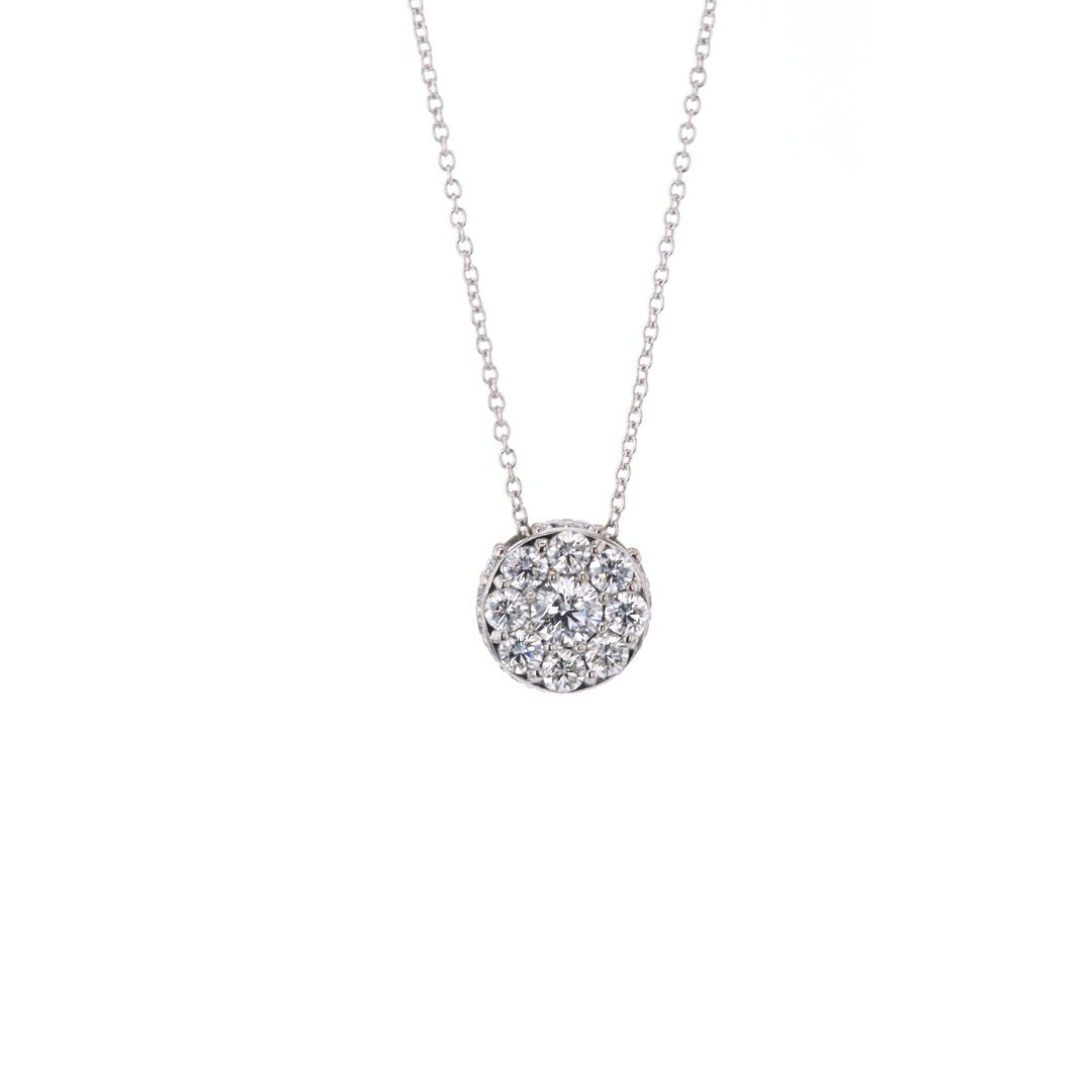 22" 1.31 ctw Diamond Cluster Necklace