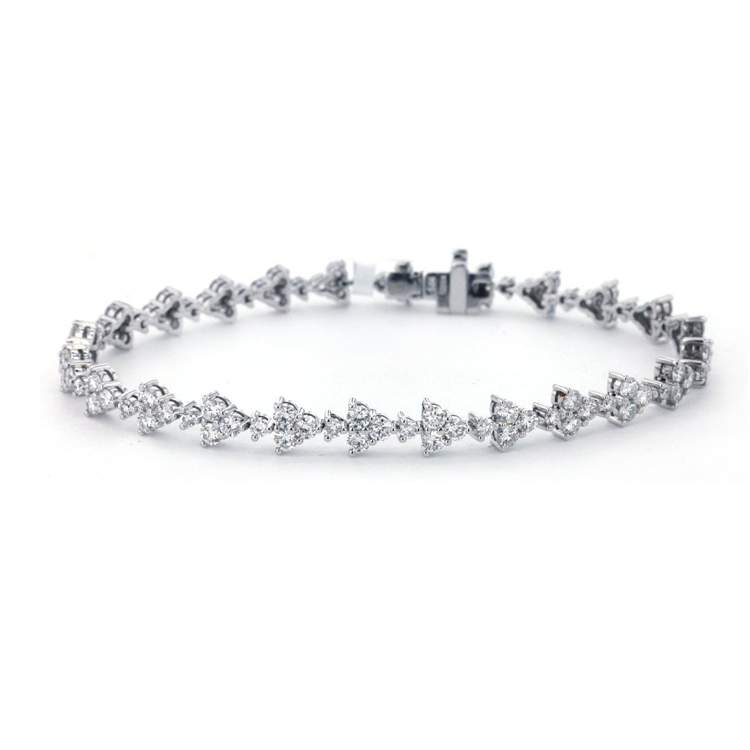 3.98 ctw Diamond Triangle Bracelet