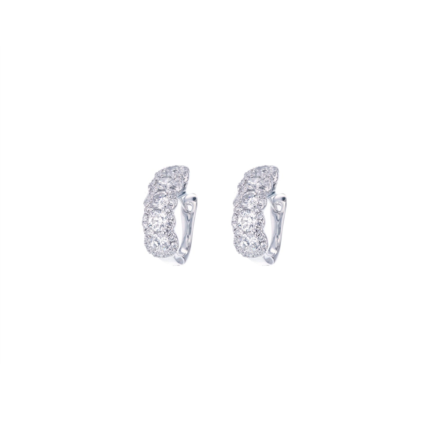 1.05ctw Diamond Hoop Earrings