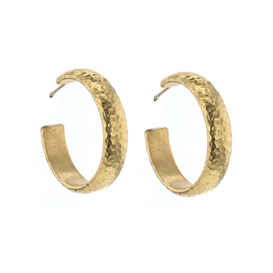 30MM Large Hammered Hoop Earrings