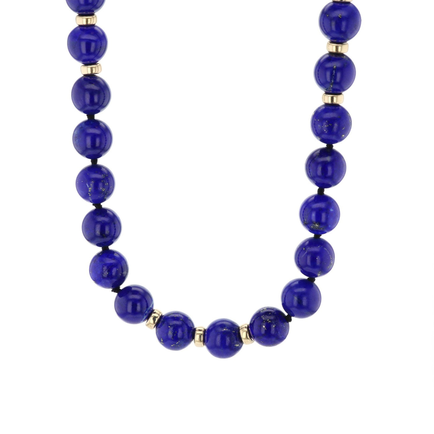 34" Lapis Bead Strand Necklace