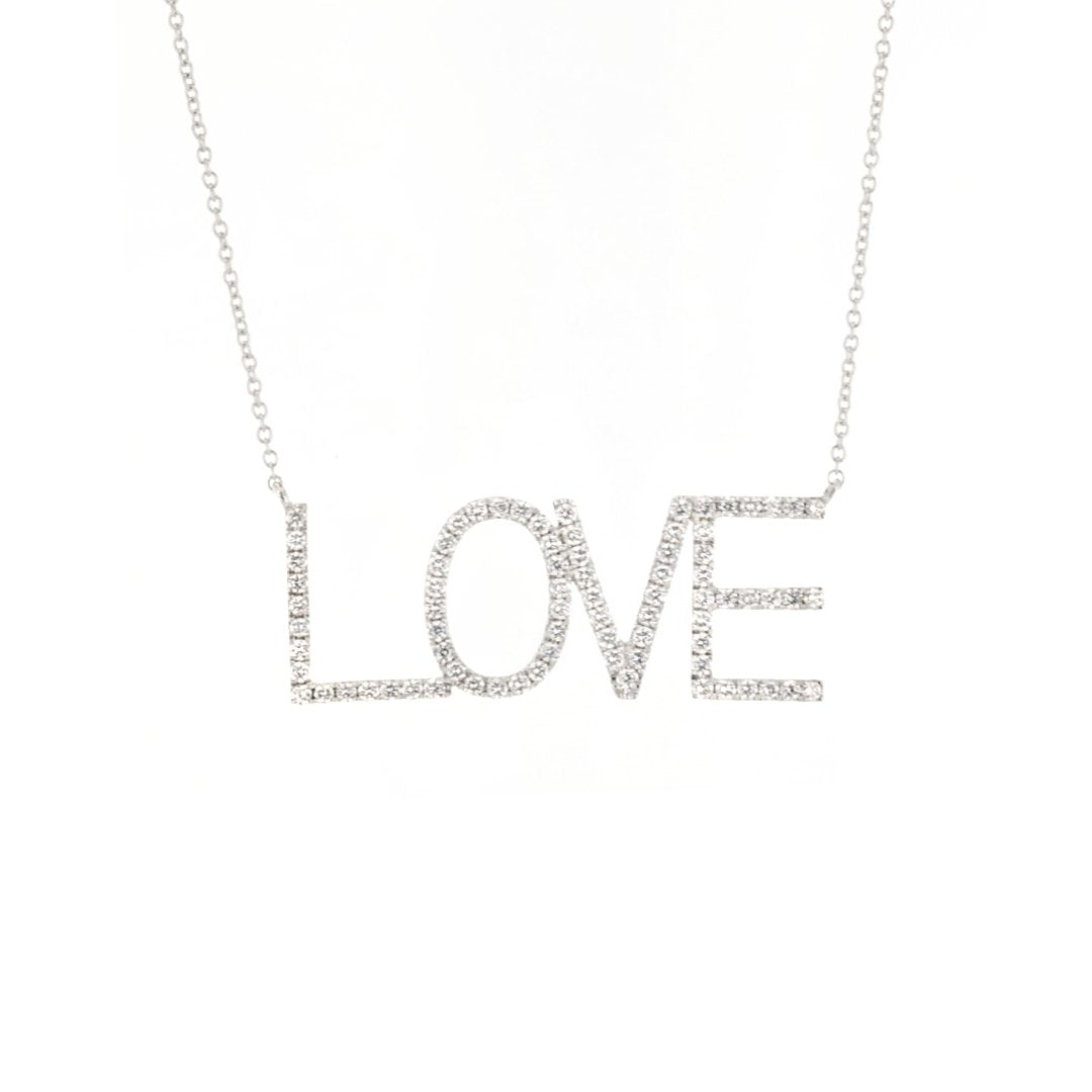 0.58 ctw Diamond Love Necklace