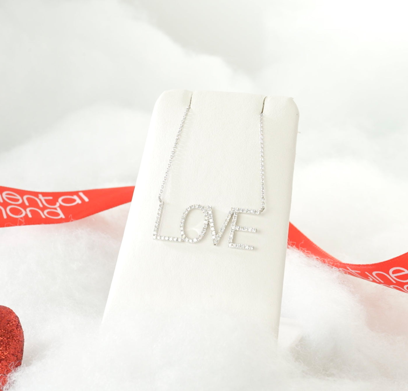 16+2" 0.58 ctw Diamond "Love" Necklace