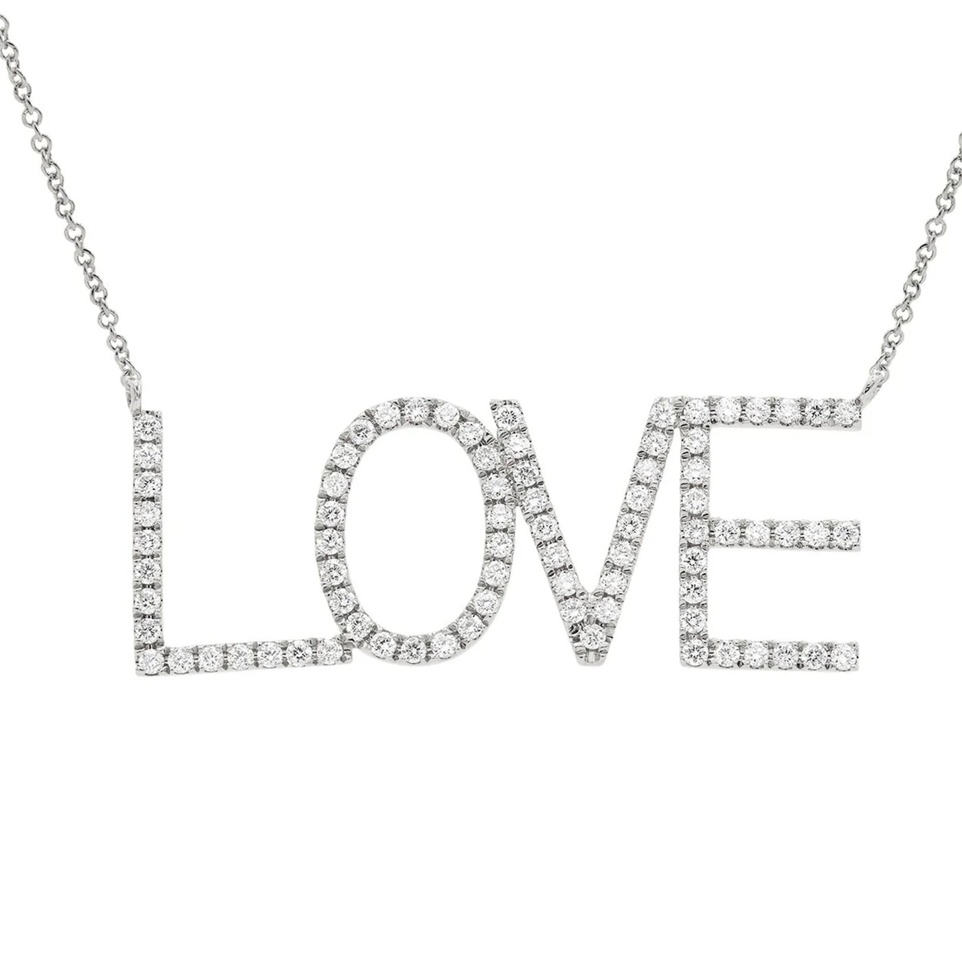 16+2" 0.58 ctw Diamond "Love" Necklace