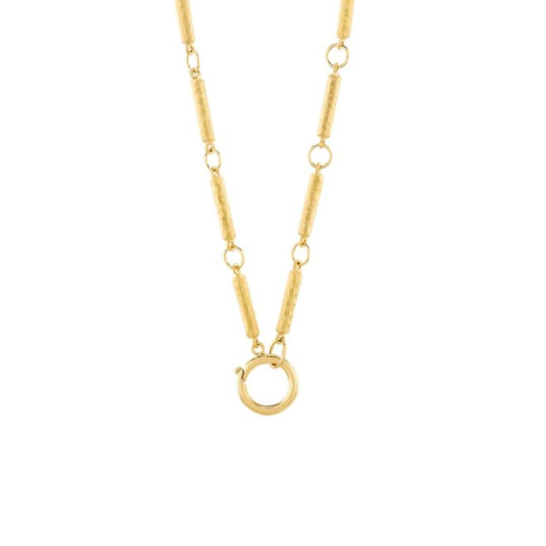 Matte Hammered Bar Necklace