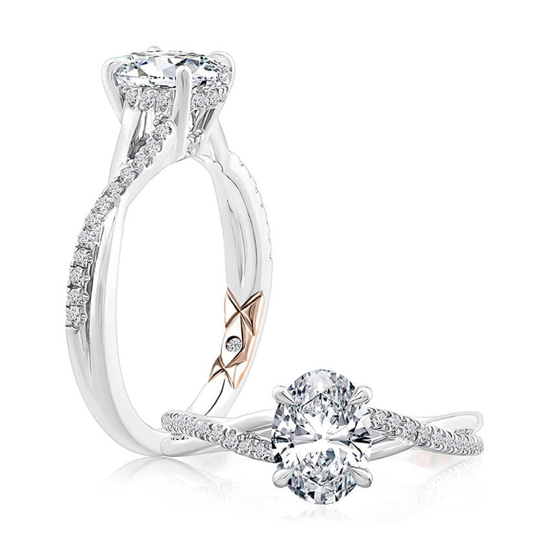 0.21 ctw Diamond Hidden Halo Engagement Ring