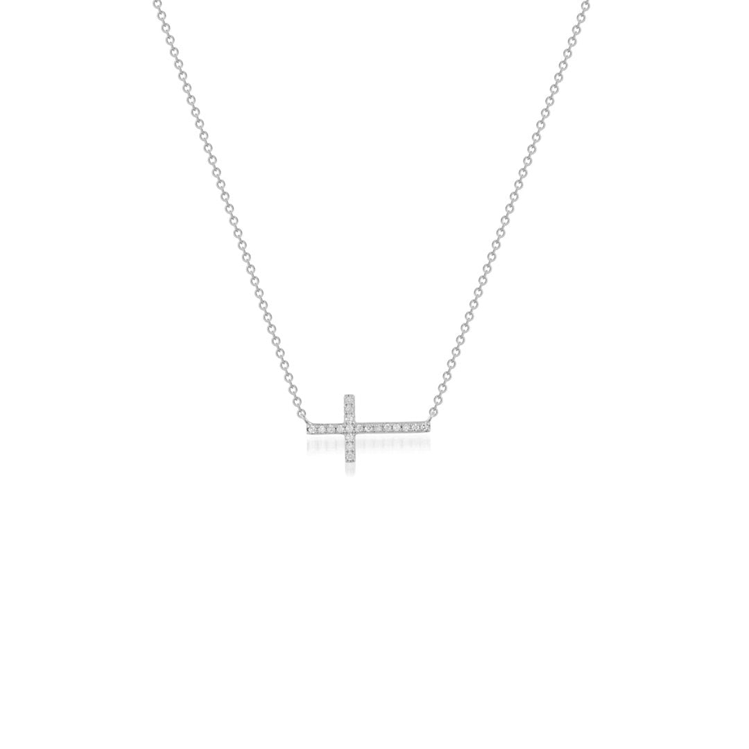 0.06 ctw Diamond Cross Necklace