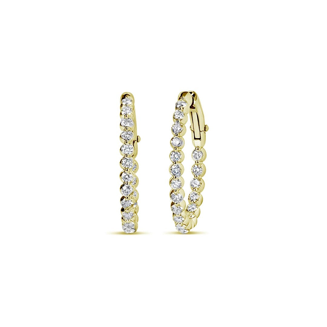 0.95 ctw Diamond Inside-Out Hoop Earrings