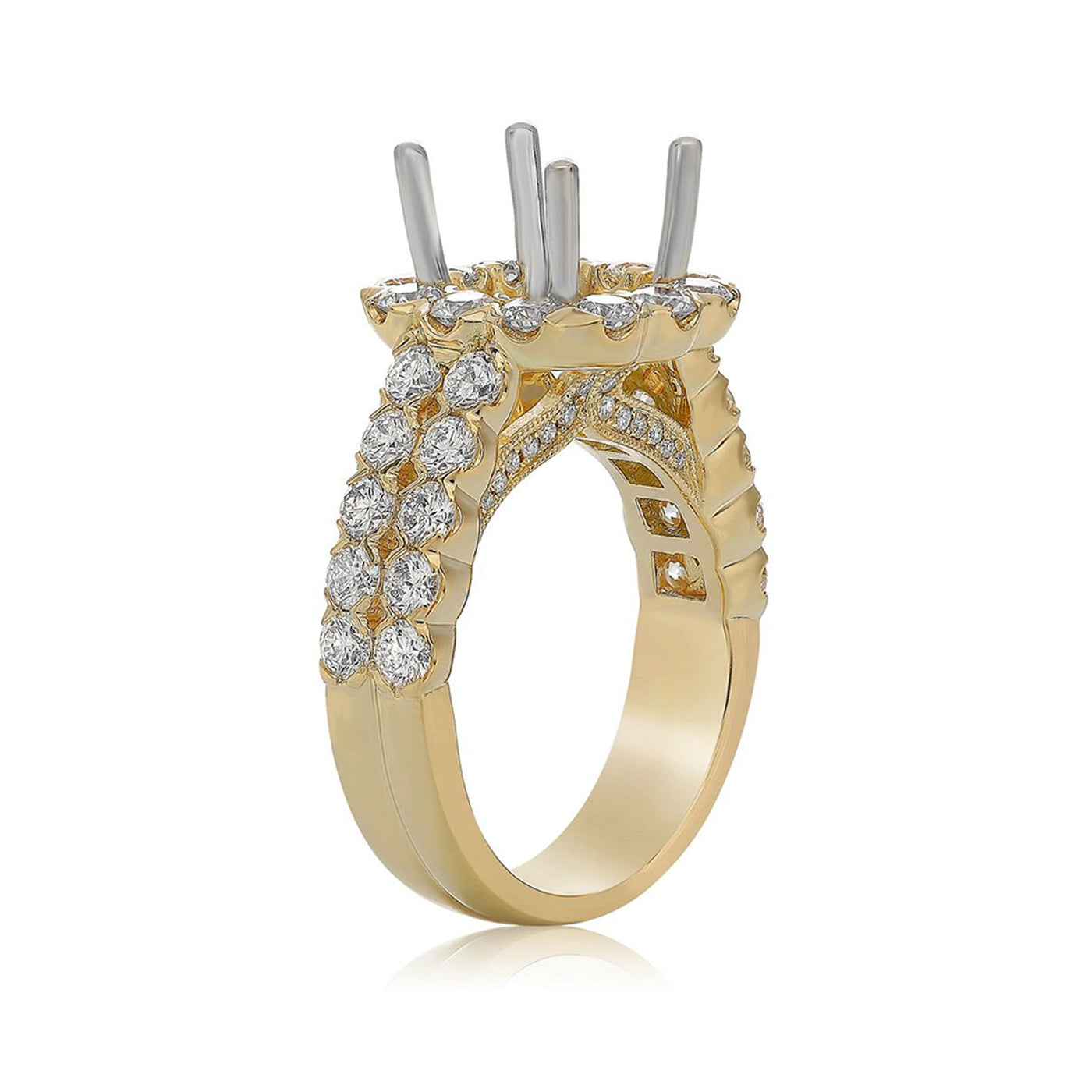 1.93 ctw Diamond Halo Engagement Ring