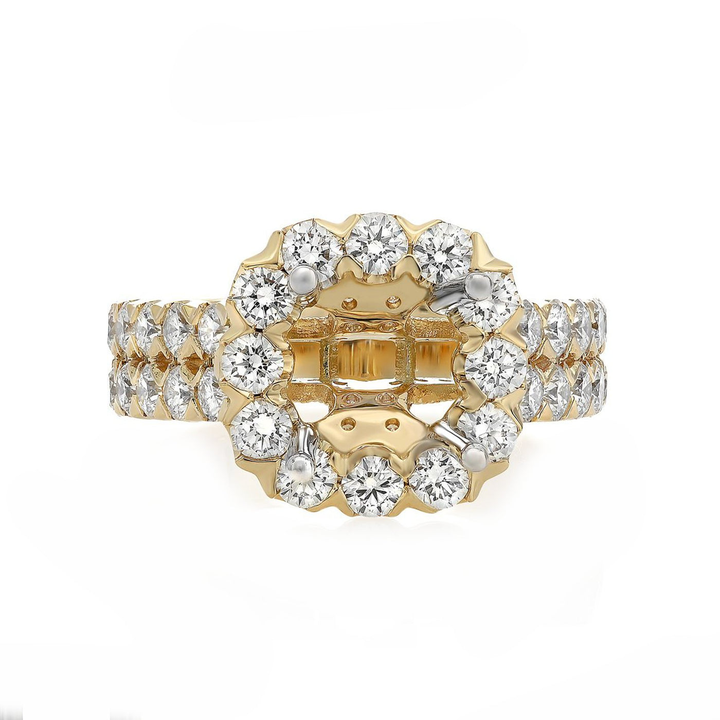1.93 ctw Diamond Halo Engagement Ring