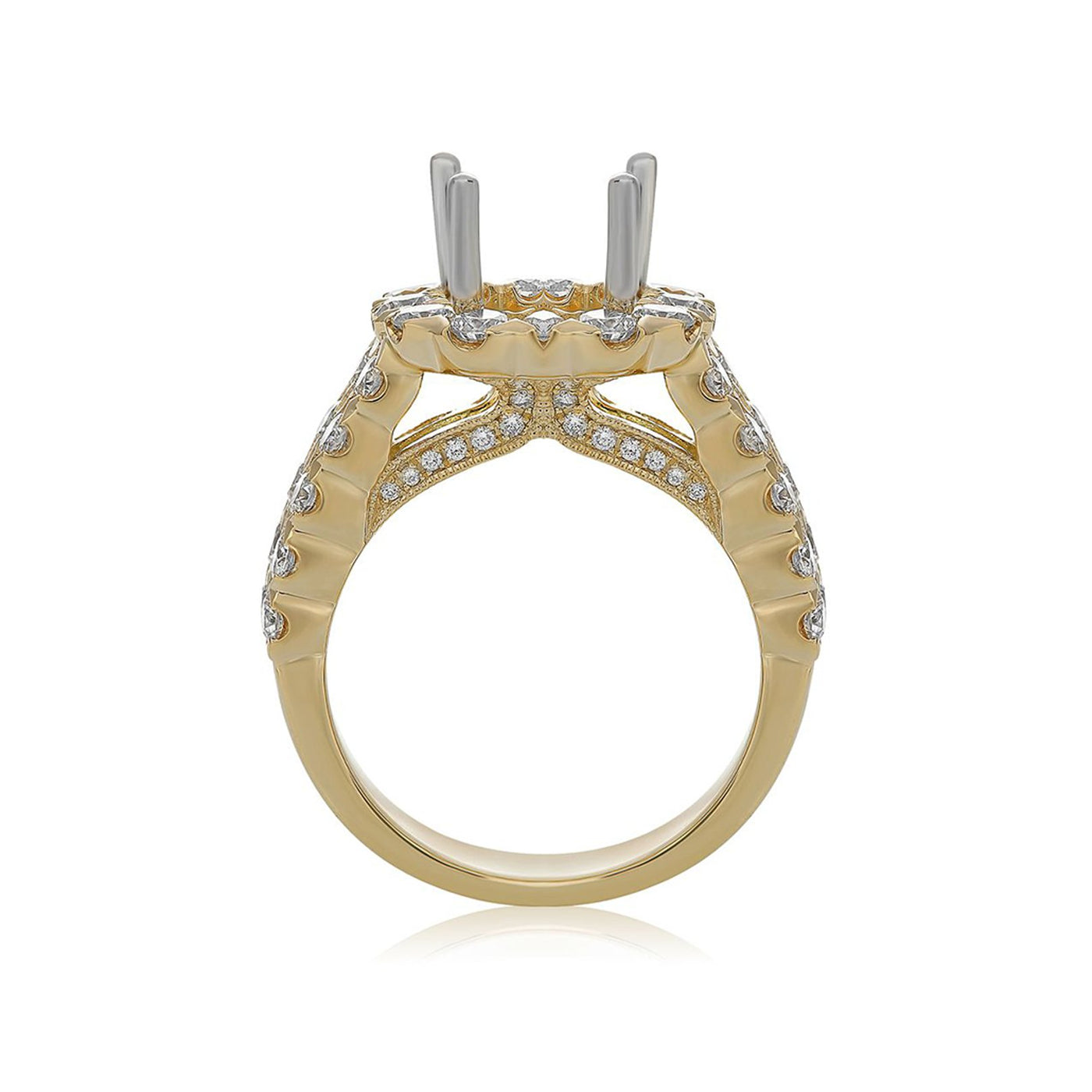 1.93 ctw Diamond Halo Engagement Ring