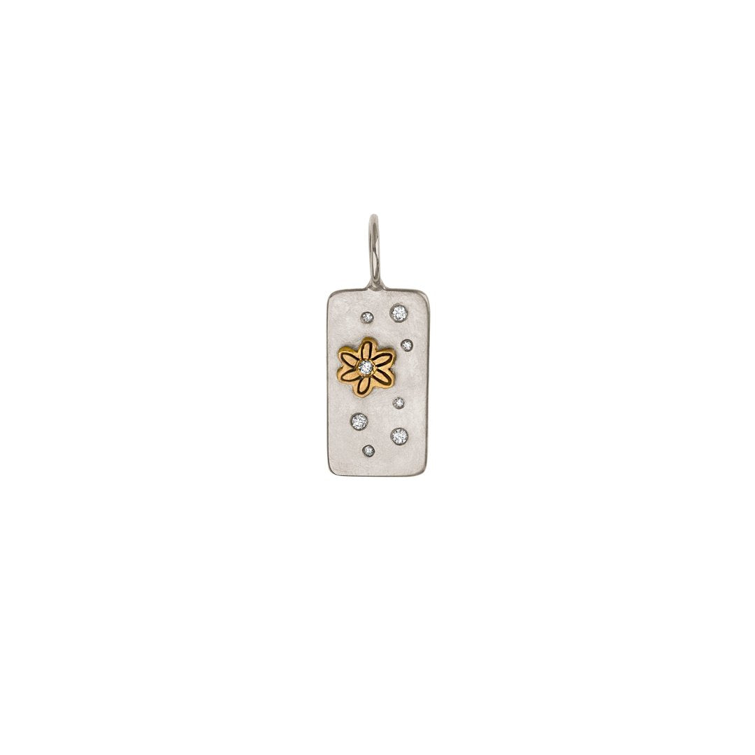 Silver & Gold Diamond Pendant