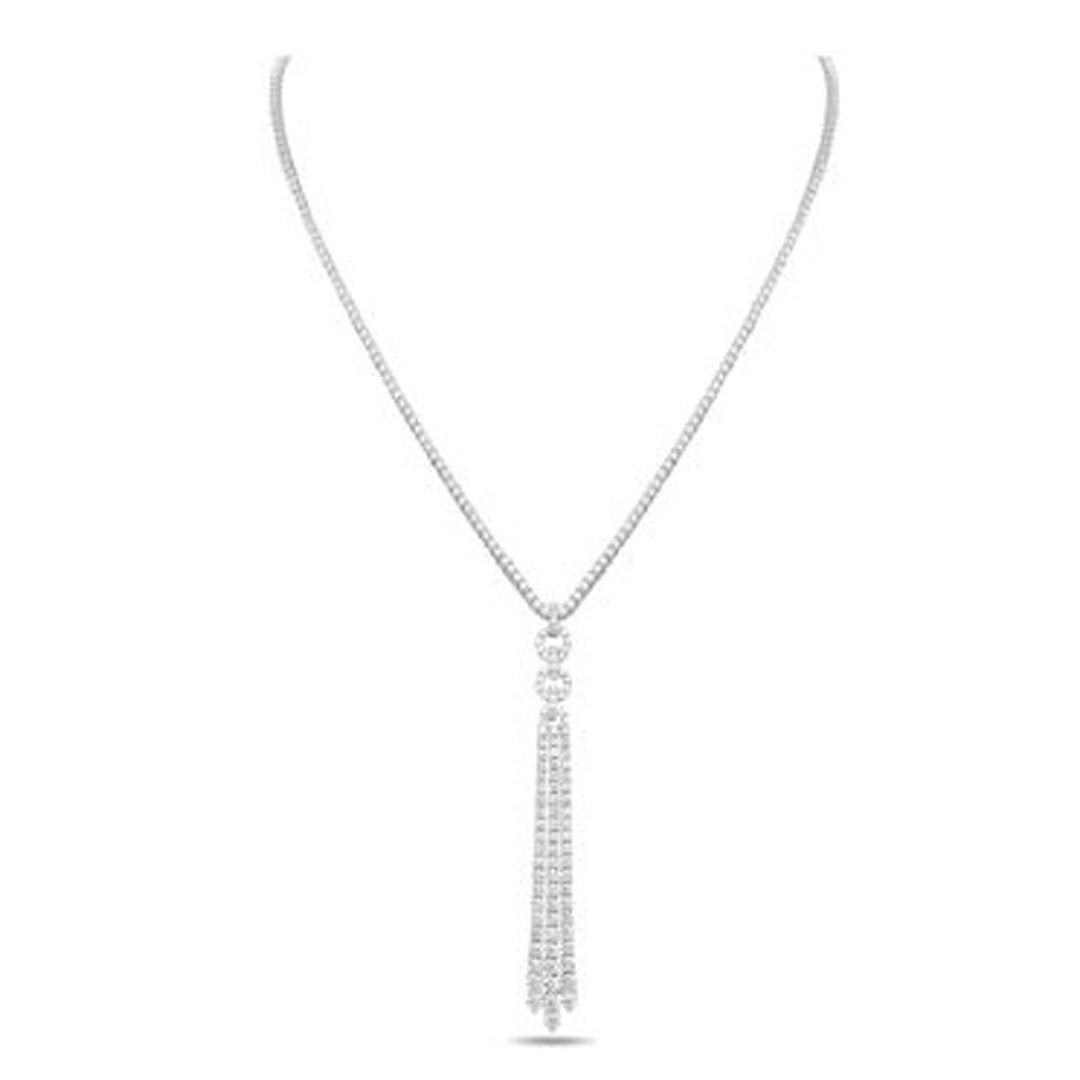 5.32 ctw Diamond Tassel Necklace