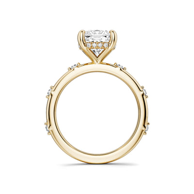 0.17 ctw Diamond Hidden Halo Engagement Ring