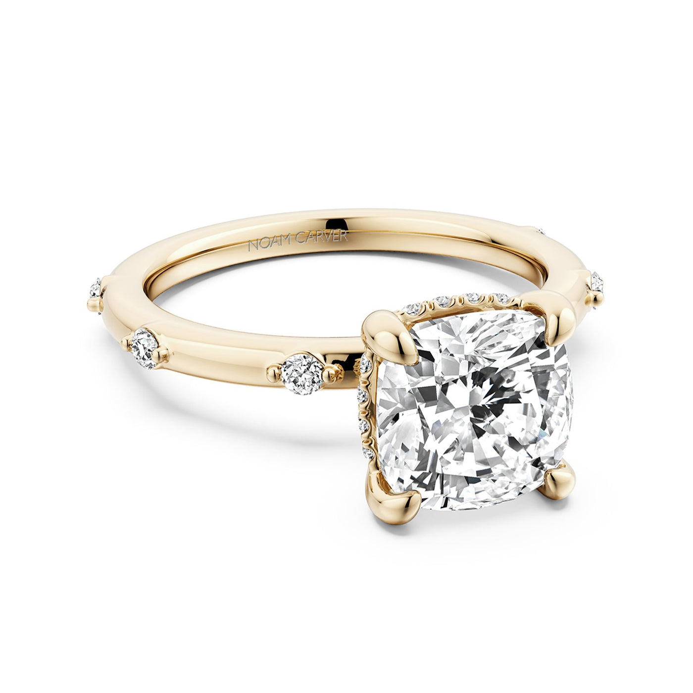 0.17 ctw Diamond Hidden Halo Engagement Ring