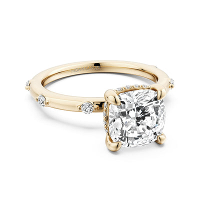 0.17 ctw Diamond Hidden Halo Engagement Ring