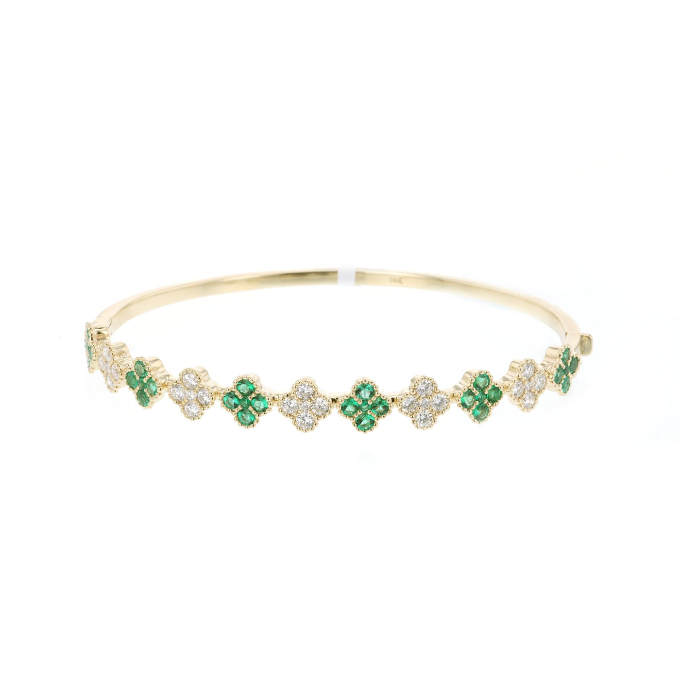 Emerald & Diamond Bangle Bracelet