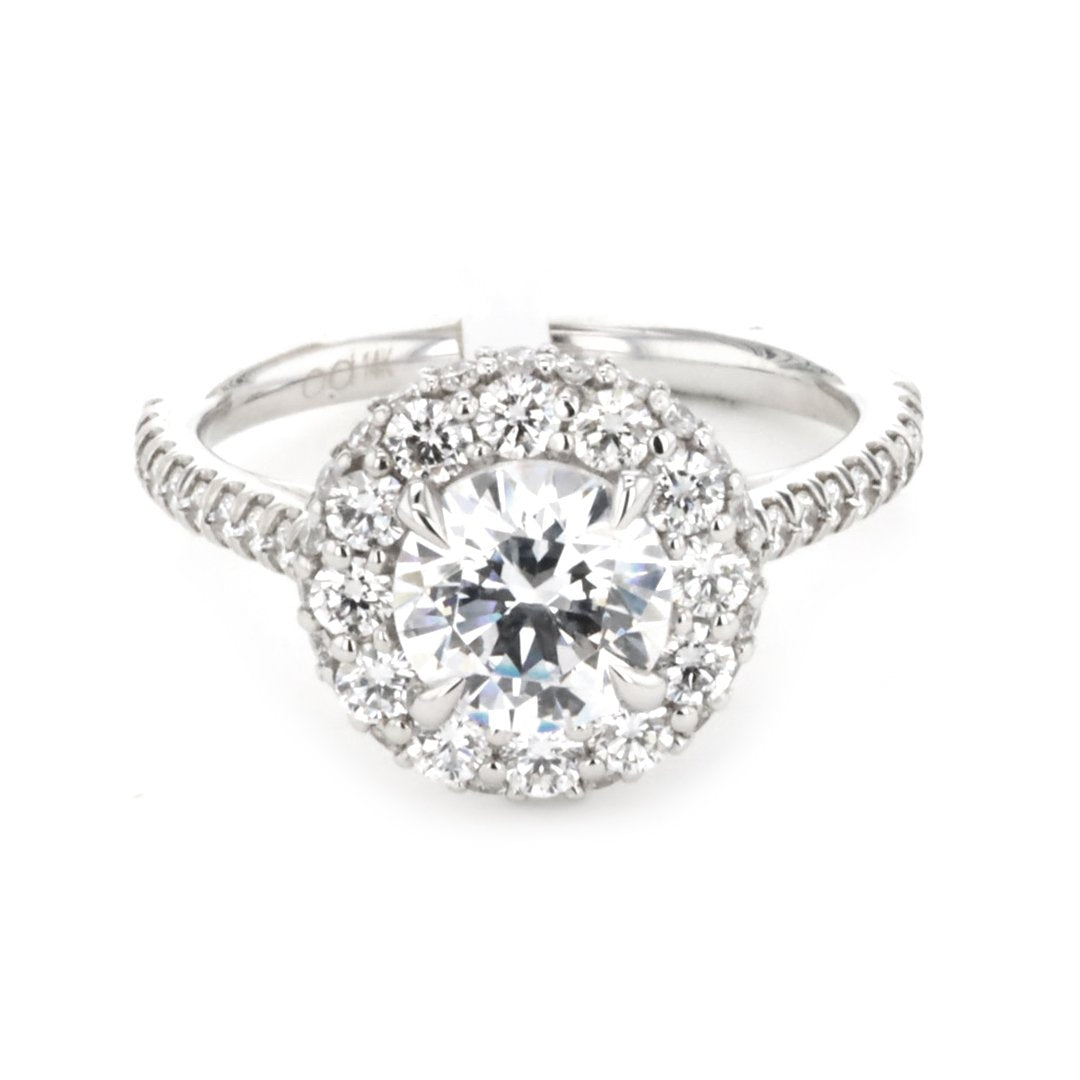 1.0 ctw Diamond Halo Engagement Ring