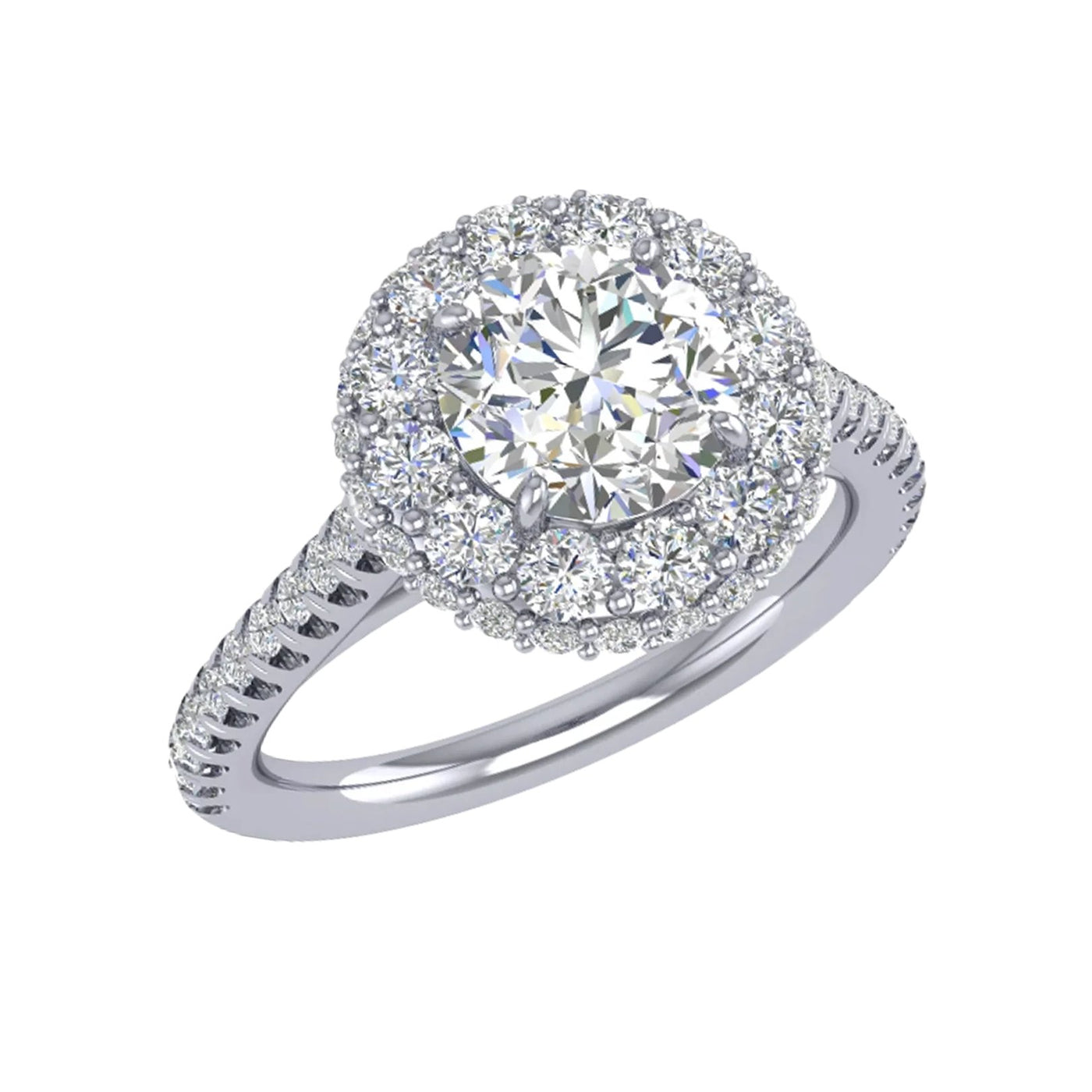 1.00 ctw Diamond Halo Engagement Ring
