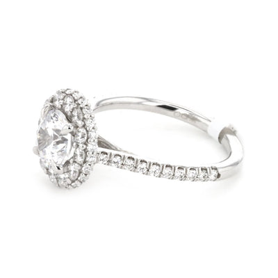 1.00 ctw Diamond Halo Engagement Ring
