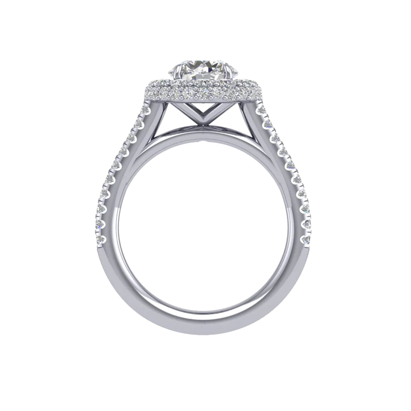 1.00 ctw Diamond Halo Engagement Ring