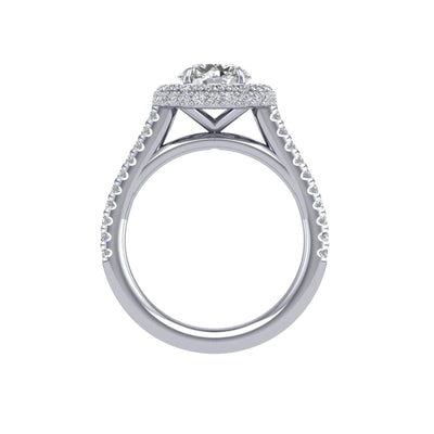 1.00 ctw Diamond Halo Engagement Ring