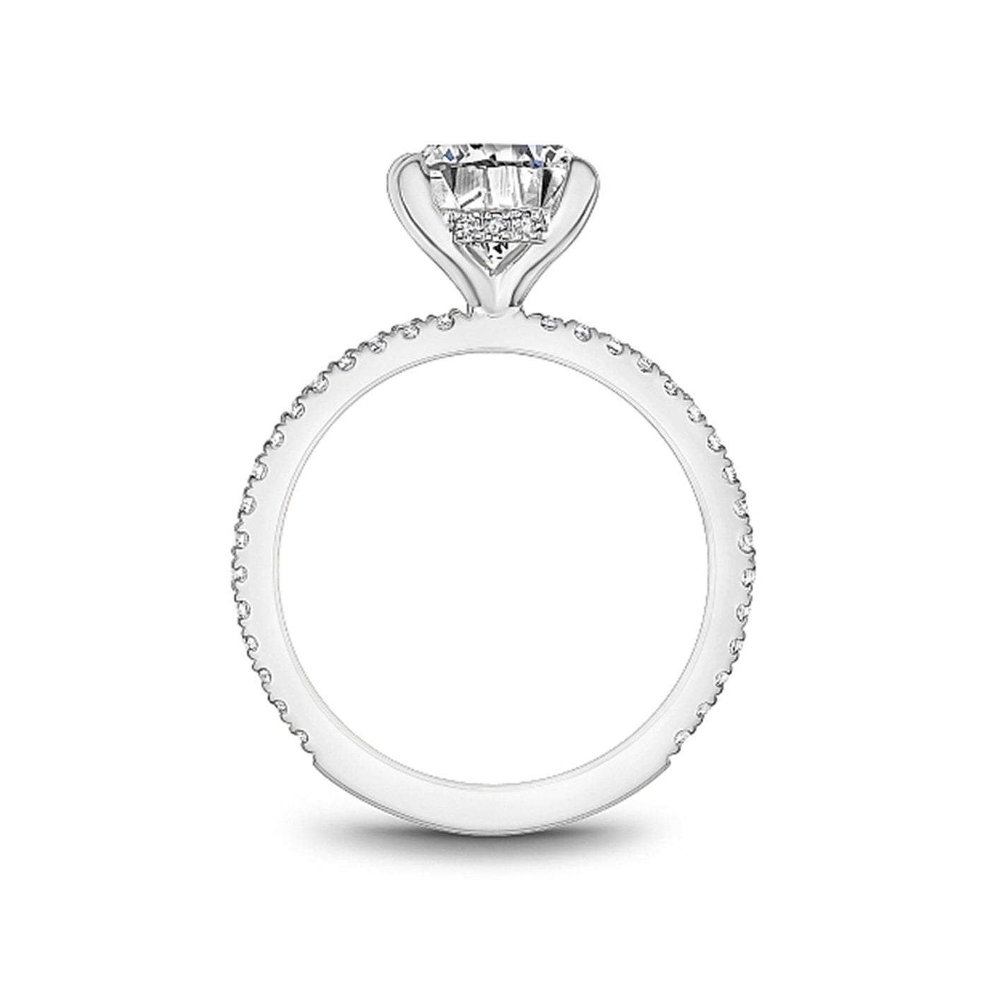 0.27 ctw Diamond Hidden Halo Engagement Ring