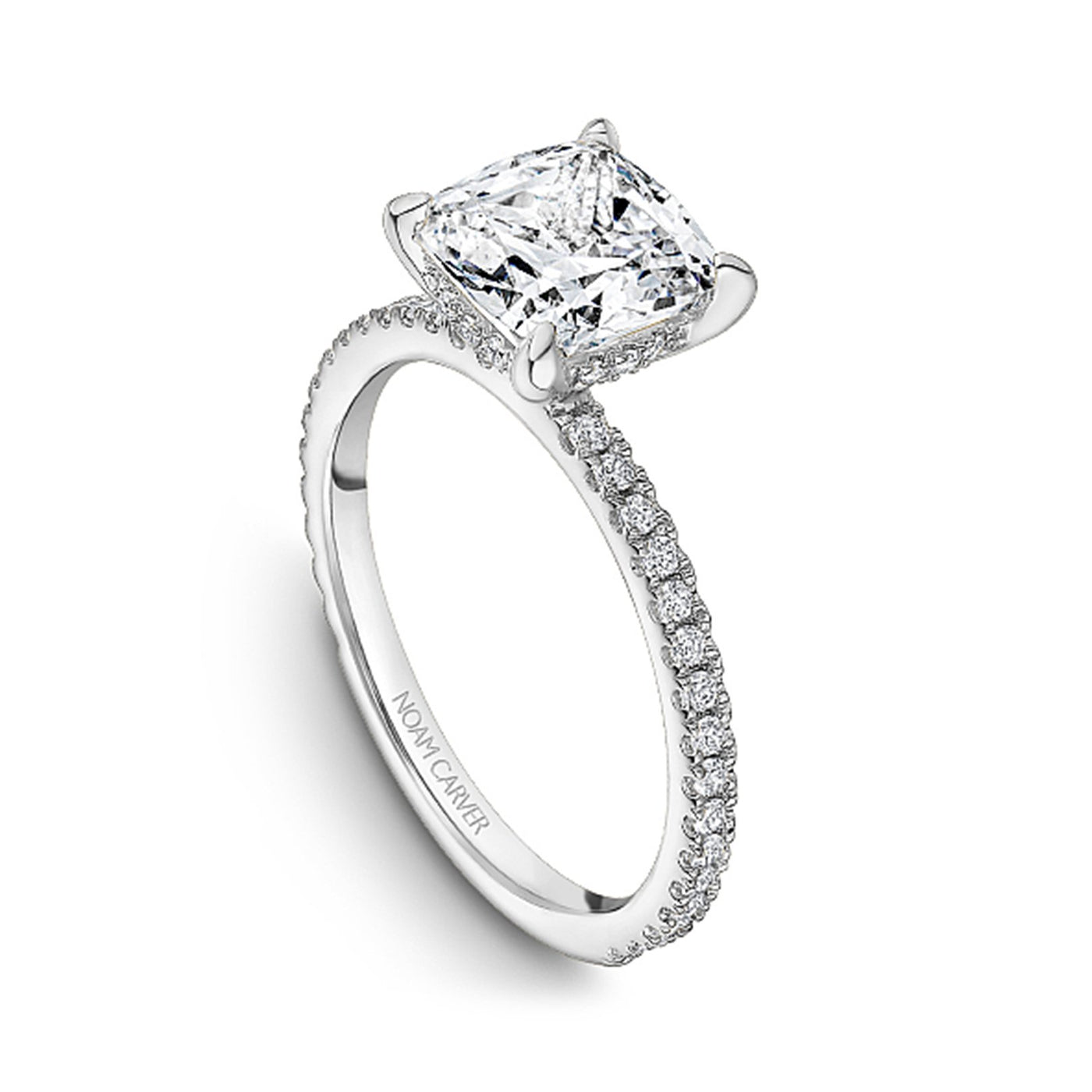 0.27 ctw Diamond Hidden Halo Engagement Ring
