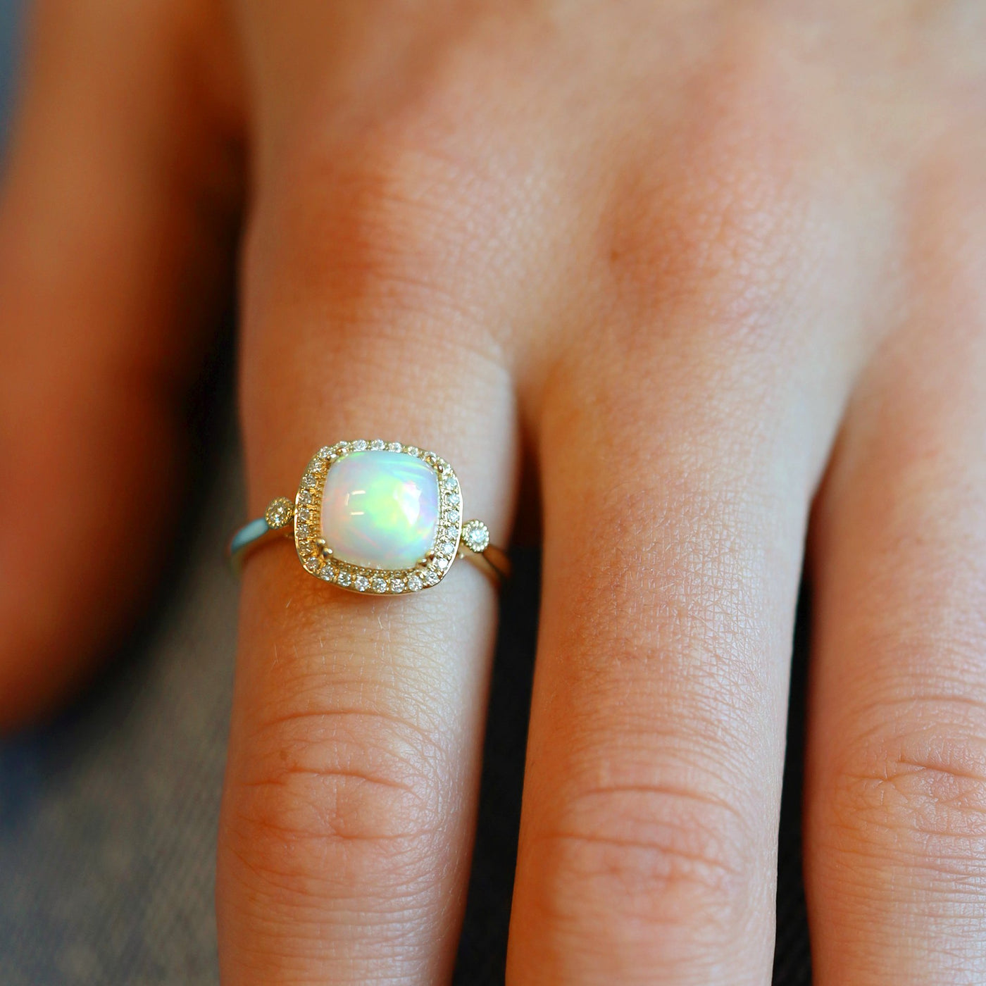 Opal & Diamond Ring