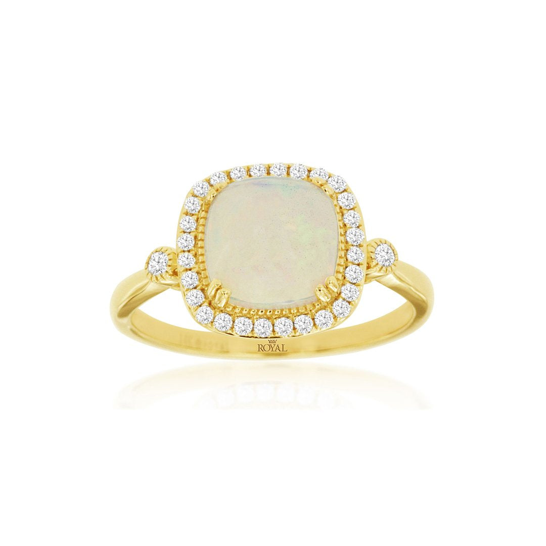 Opal & Diamond Ring