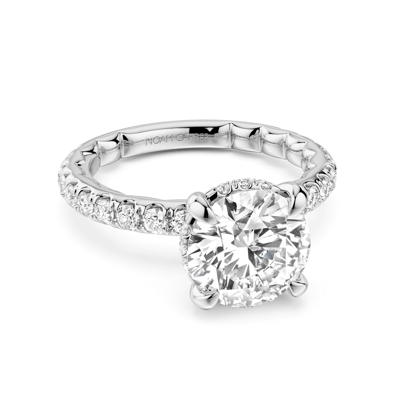 0.63 ctw Diamond Hidden Halo Engagement Ring