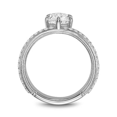 0.63 ctw Diamond Hidden Halo Engagement Ring