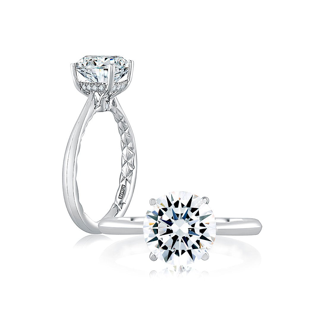 0.06 ctw Diamond Hidden Halo Engagement Ring