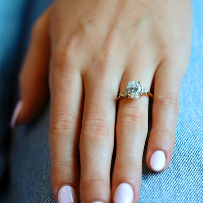 0.45 ctw Diamond Hidden Halo Engagement Ring