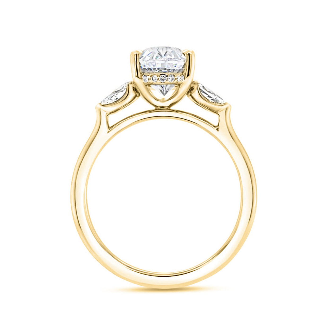 0.45 ctw Diamond Hidden Halo Engagement Ring