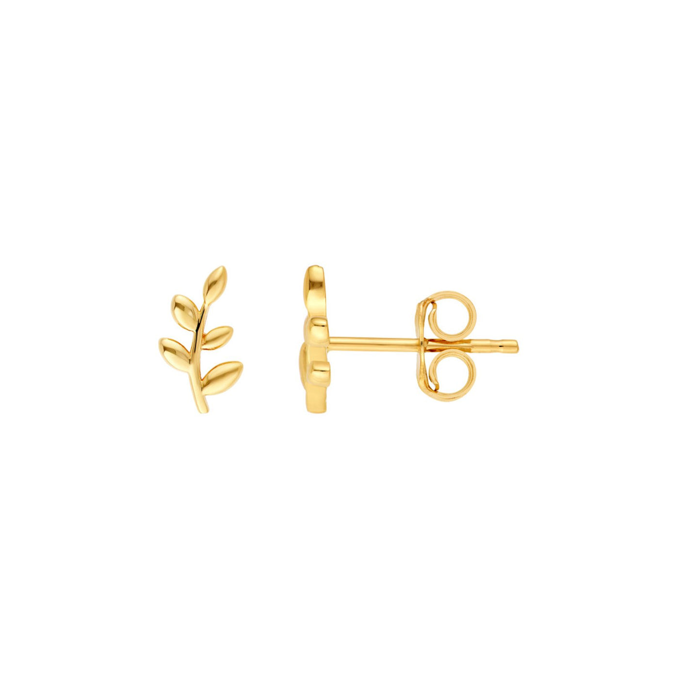 Leaf Branch Stud Earrings