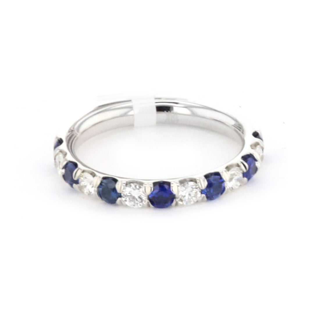 Blue Sapphire & Diamond Band