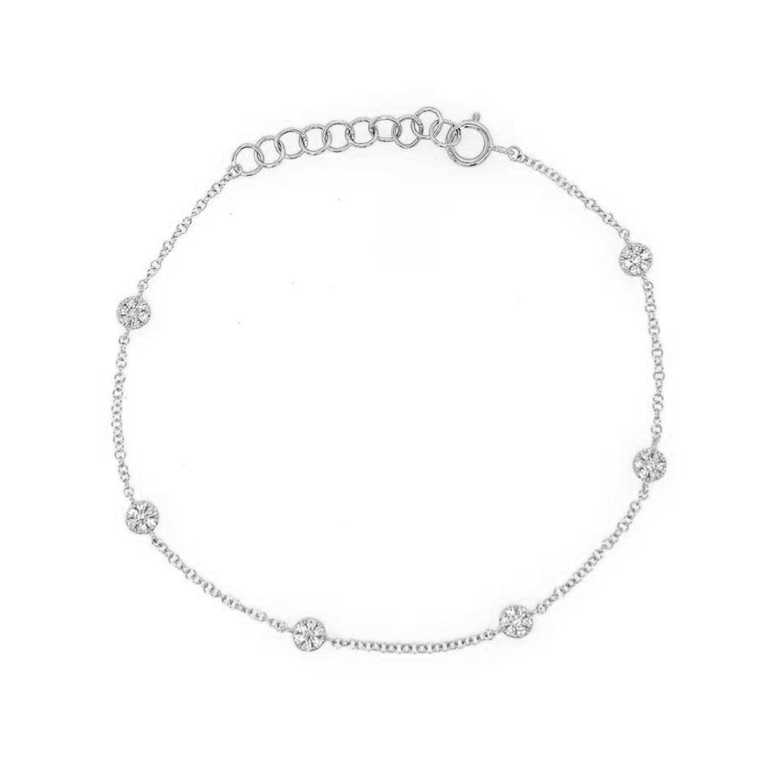 0.13 ctw Diamond Disc Bracelet
