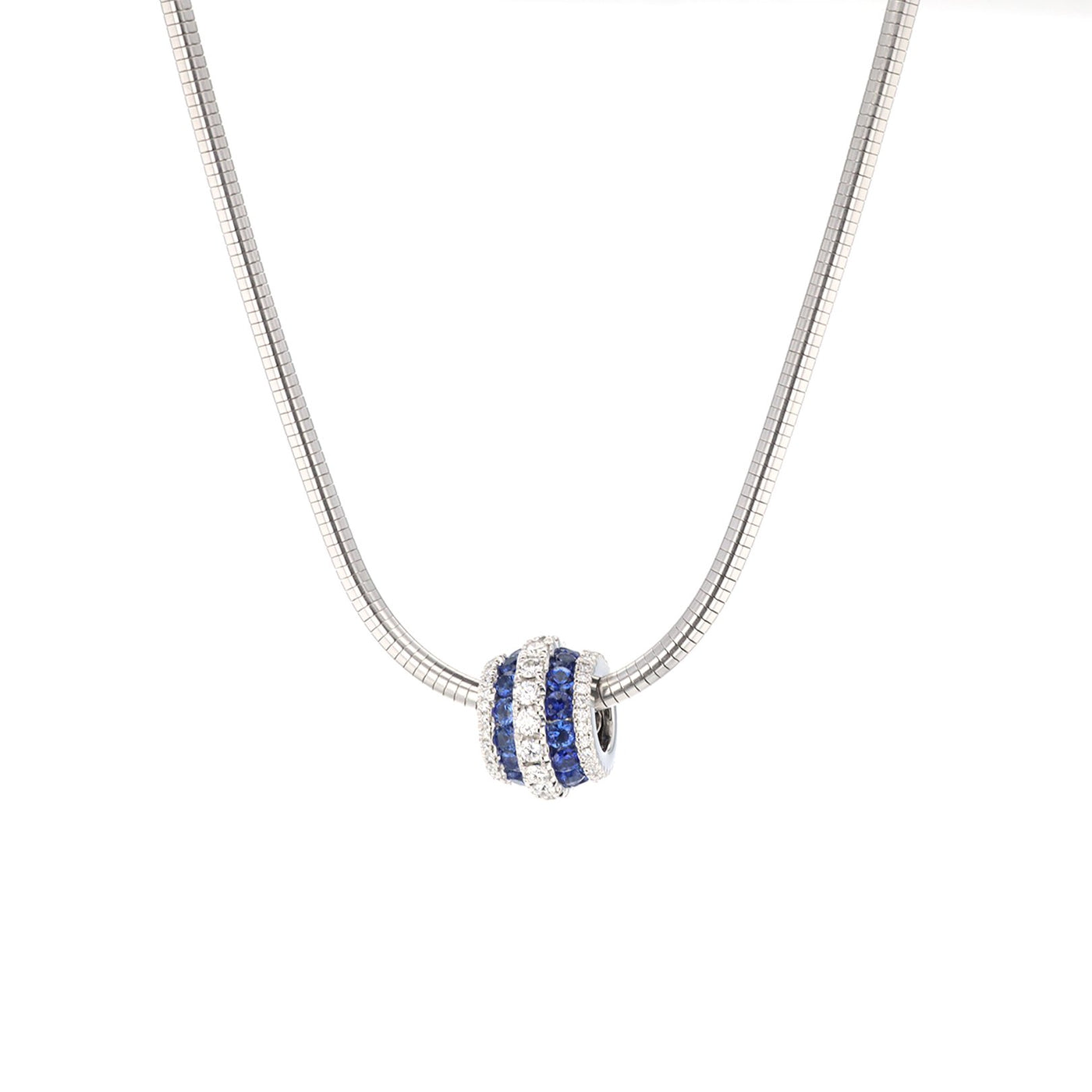 Blue Sapphire & Diamond Necklace