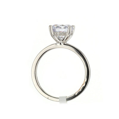 0.09 ctw Diamond Hidden Halo Engagement Ring