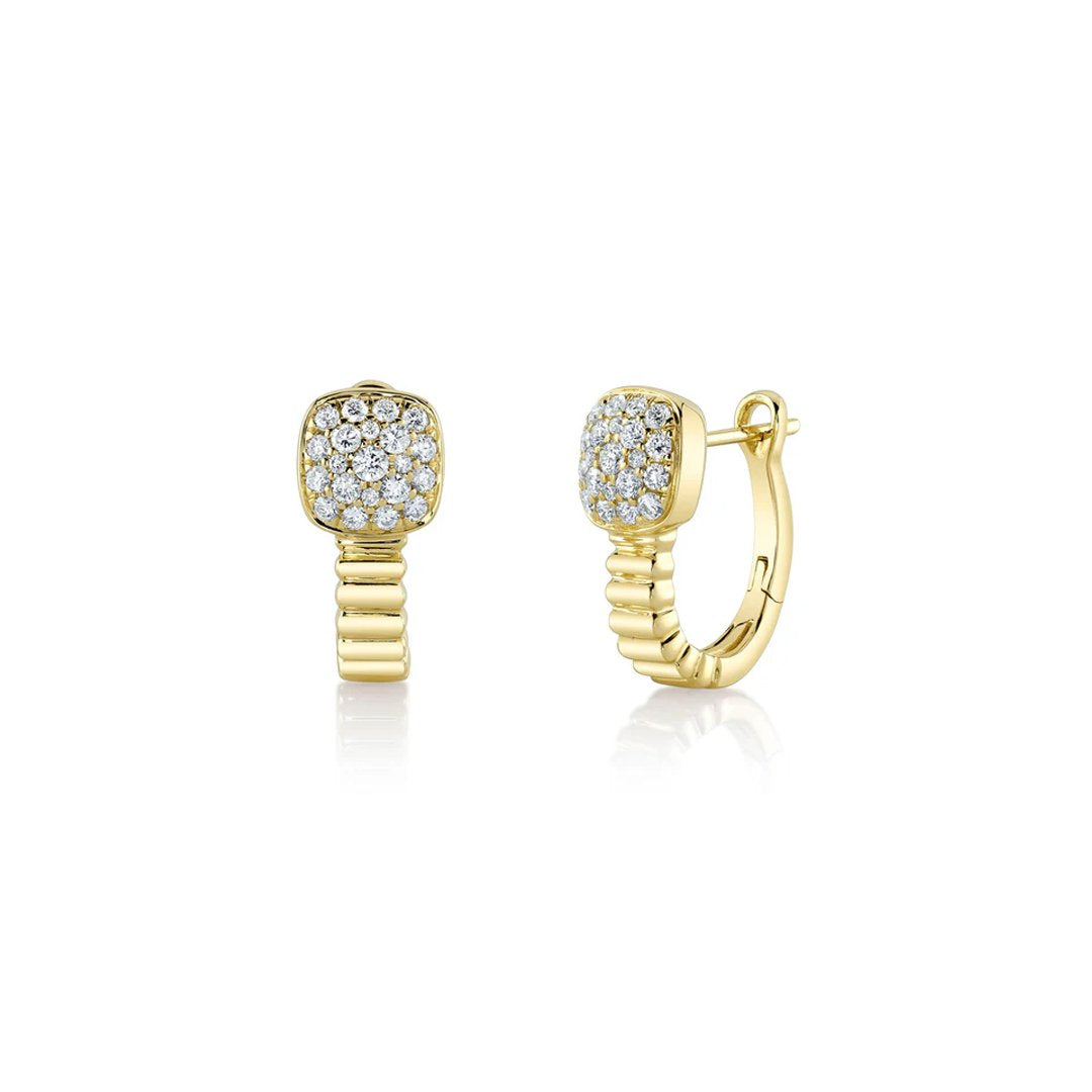 0.48 ctw Diamond Hoop Earrings
