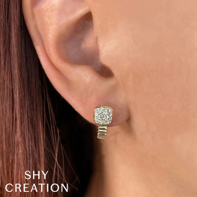 0.48 ctw Diamond Hoop Earrings