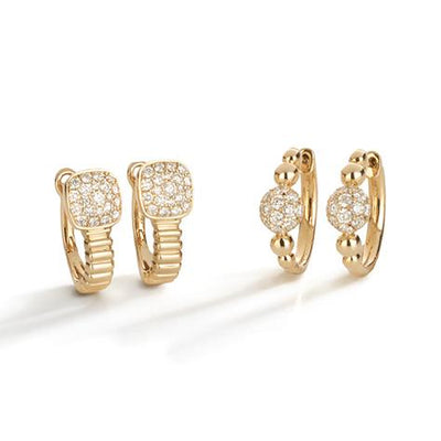 0.48 ctw Diamond Hoop Earrings