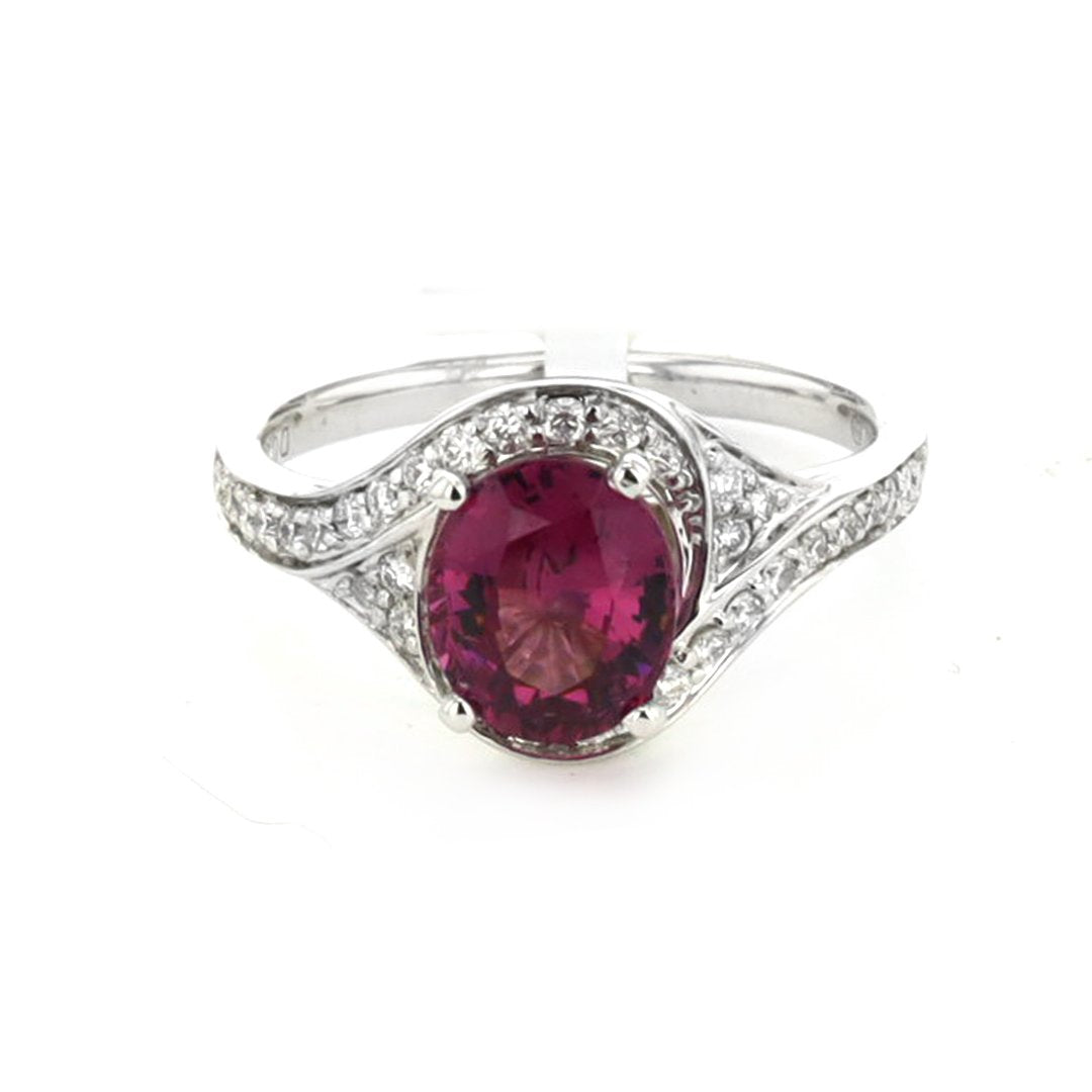 Rhodolite Garnet & Diamond Ring