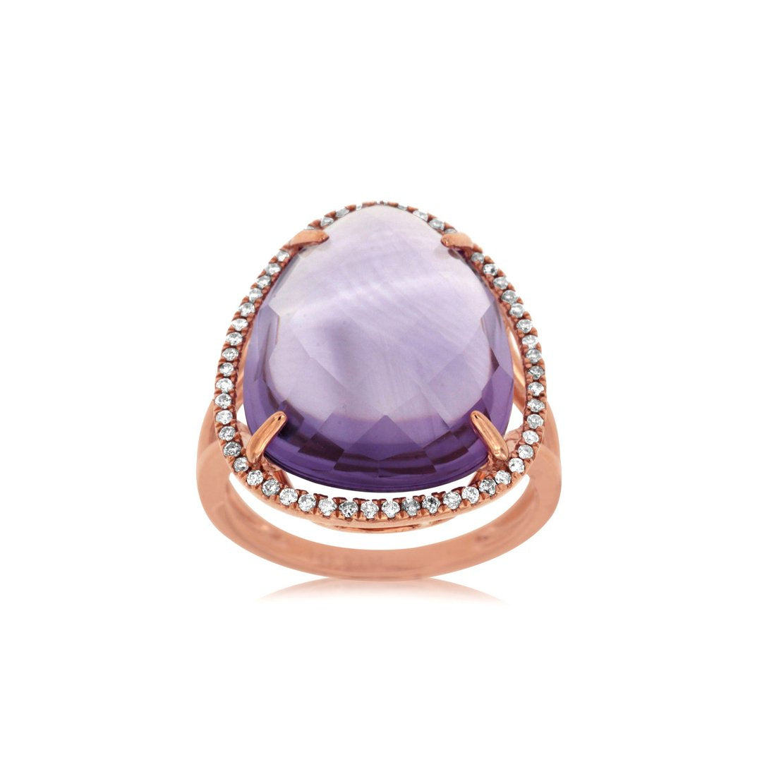 Amethyst & Diamond Ring