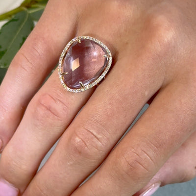 Amethyst & Diamond Ring